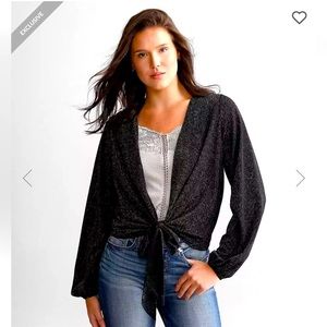 Daytrip Metallic Front Tie Top